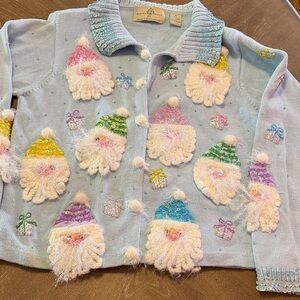 Design Options Women’s Colorful Santa Sweater